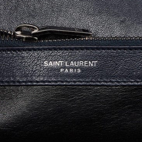 Like NEW! Saint Laurent College YSL Chevon Large Flap Bag - Picture 10 of 16